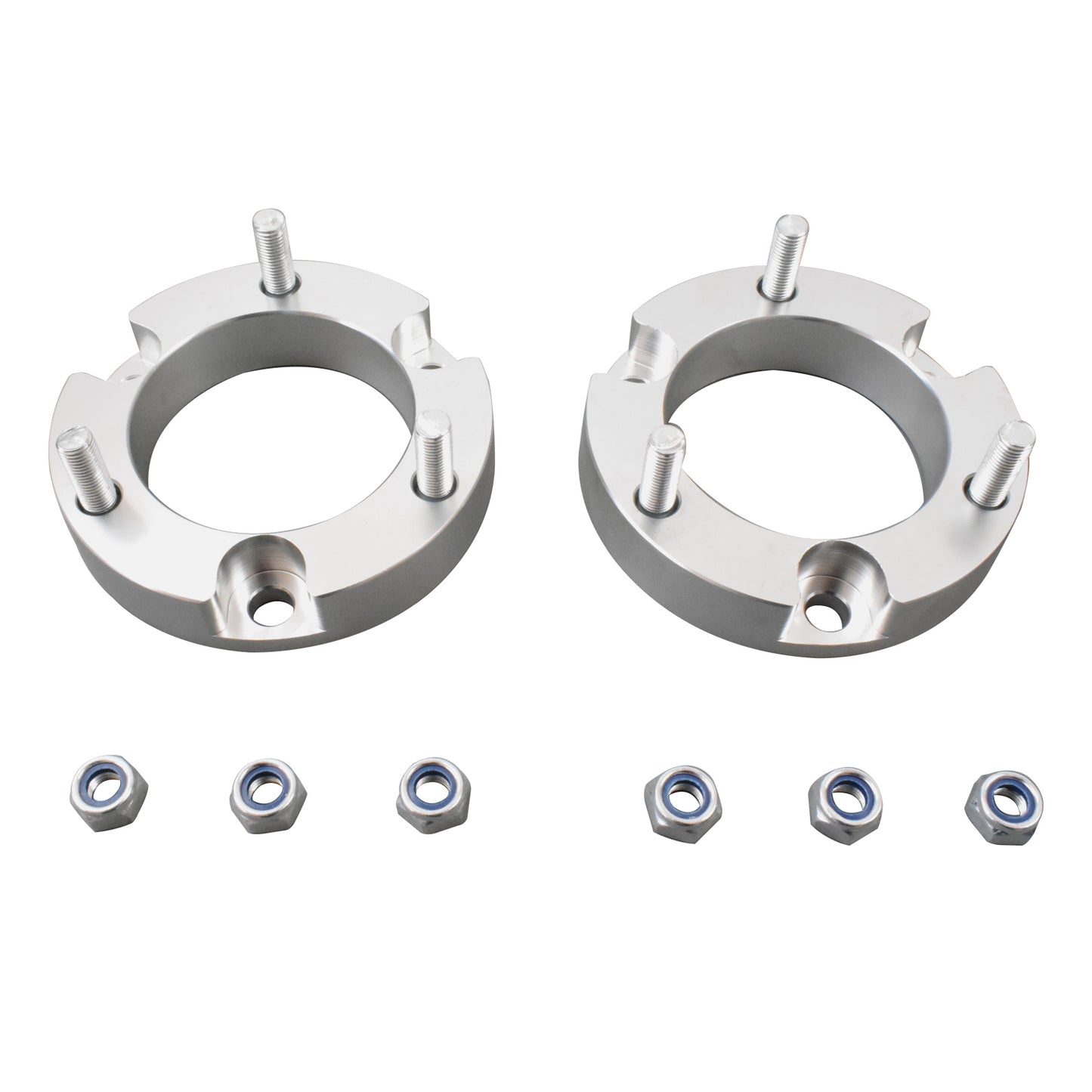25mm Front Coil Strut Shock Spacer Lift Suitable Suitable For Toyota Hilux VIGO 2005-14 4WD Silver