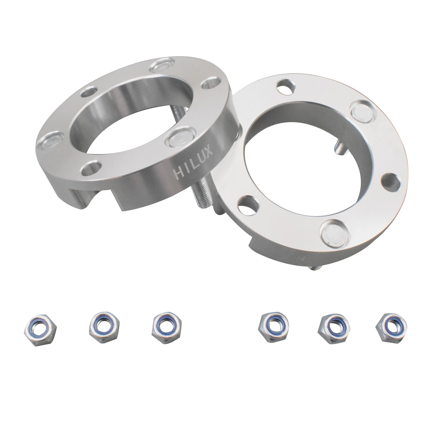 25mm Front Coil Strut Shock Spacer Lift Suitable Suitable For Toyota Hilux VIGO 2005-14 4WD Silver