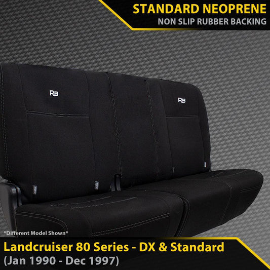 Razorback 4x4 - Toyota Landcruiser 80 Series - DX & Standard -  GP4 Neoprene 2nd Row Seat Covers - 100% Bench (Made to Order)