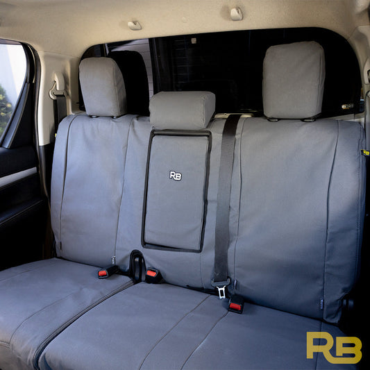 Razorback 4x4 - Toyota Hilux 8th Gen - Dual Cab - XP7 Heavy-Duty Canvas Rear Row Seat Covers (Available)