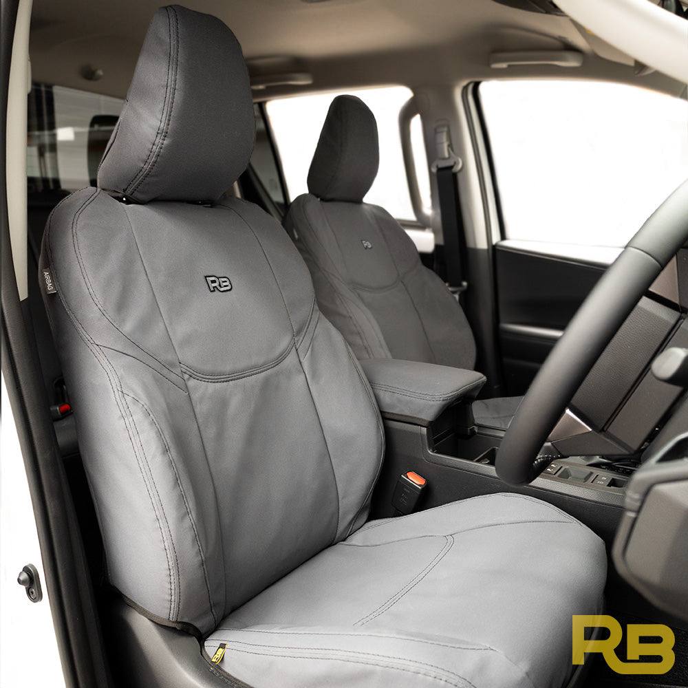Razorback 4x4 - Toyota Hilux 9th Gen - SR5, SR5+, Rogue & Rugged X - XP7 Heavy-Duty Canvas Front Row Seat Covers (Available)