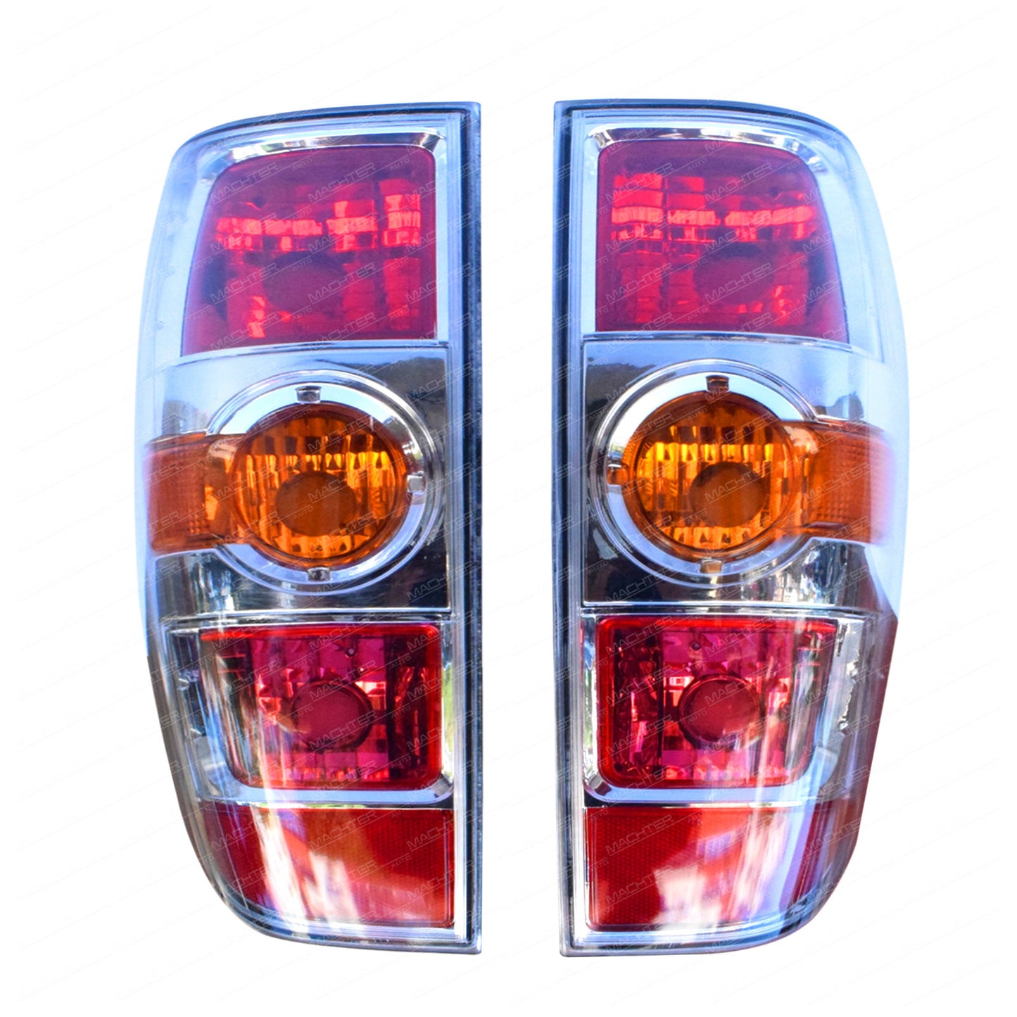 Tail Lights L & R (Chrome) - Suitable For 2008-2011 Mazda BT50 XTR UTE Pickup