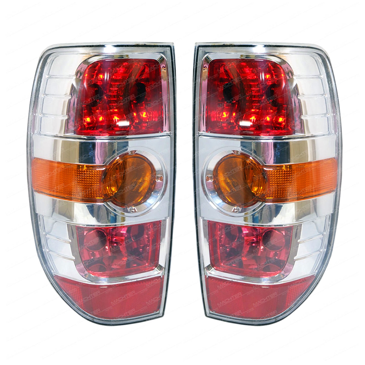 Tail Lights L & R (Chrome) - Suitable For 2008-2011 Mazda BT50 XTR UTE Pickup