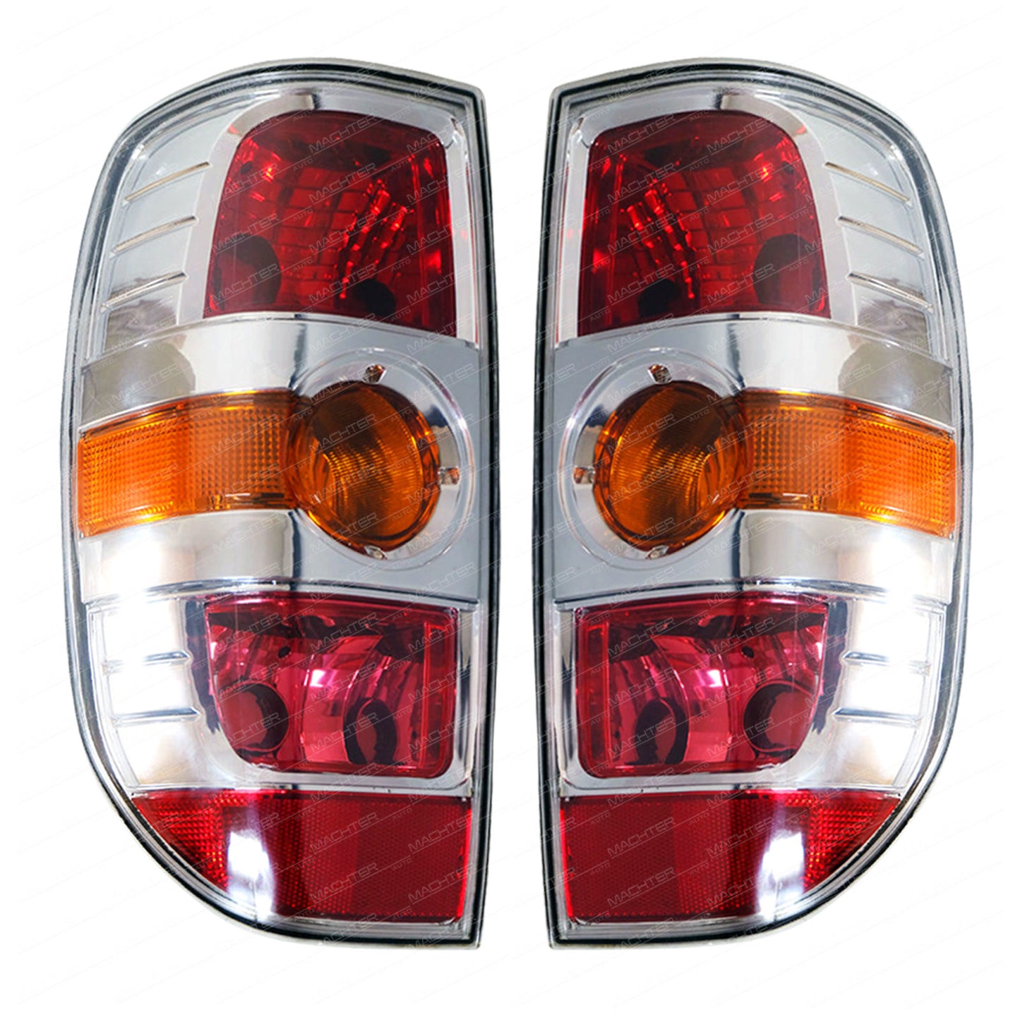 Tail Lights L & R (Chrome) - Suitable For 2008-2011 Mazda BT50 XTR UTE Pickup