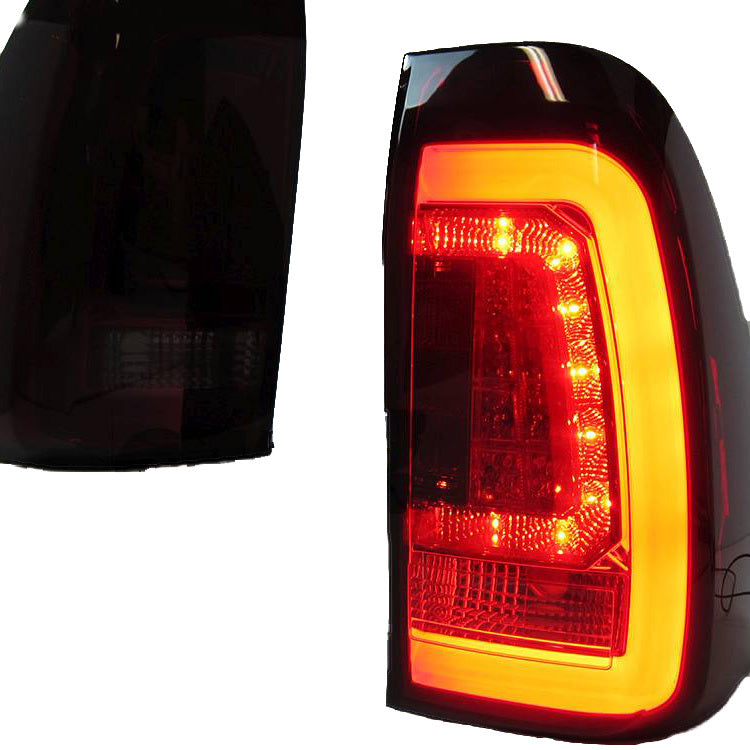 Red Smoked LED 3D Light Bar Tail Light Set Suitable For Toyota Hilux REVO VIGO SR5 05-19