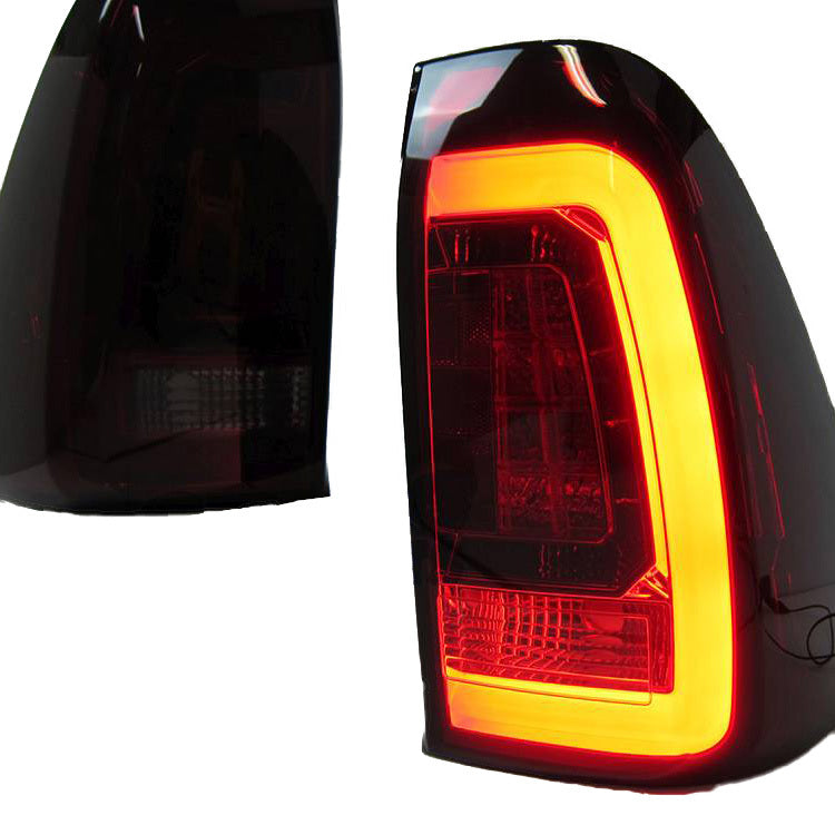 Red Smoked LED 3D Light Bar Tail Light Set Suitable For Toyota Hilux REVO VIGO SR5 05-19