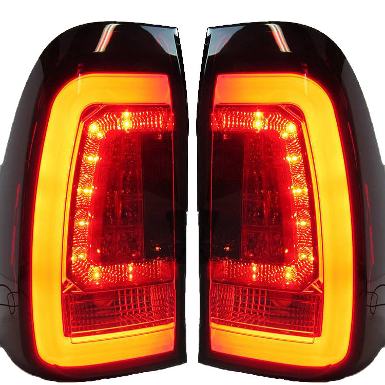 Red Smoked LED 3D Light Bar Tail Light Set Suitable For Toyota Hilux REVO VIGO SR5 05-19