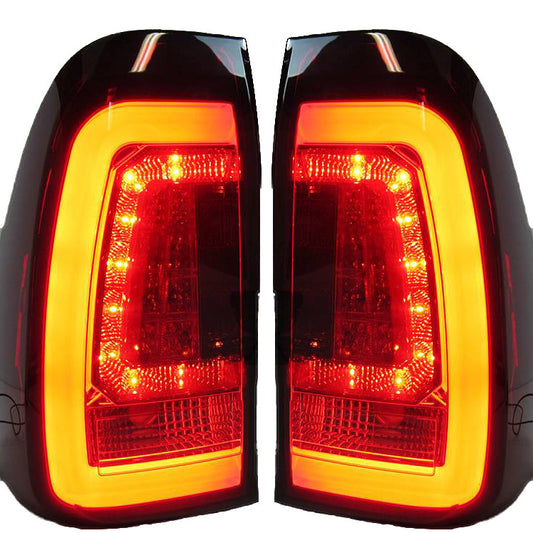Red Smoked LED 3D Light Bar Tail Light Set Suitable For Toyota Hilux REVO VIGO SR5 05-19