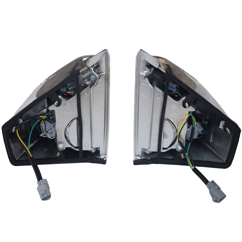 Front Indicator Turn Signal Chrome (Pair) Suitable For Toyota Landcruiser 78/79 Series 1999-2007