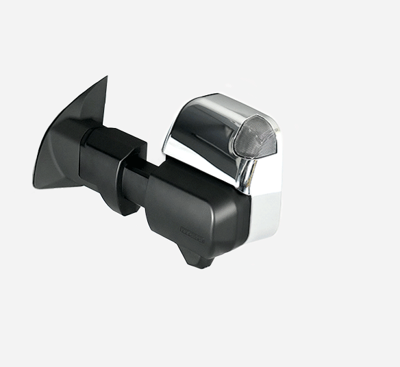 MSA 4x4 POWER FOLD™ Towing Mirrors - suitable for Landcruiser 200 Series 08/2015-07/2021 (Chrome, Electric, Indicators, BSM, Power Fold, Camera Provision) -  TM353