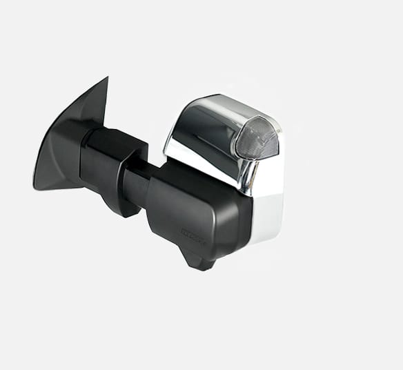 MSA 4x4 POWER FOLD™ Towing Mirrors - suitable for Landcruiser 200 Series 08/2015-07/2021 (Chrome, Electric, Indicators, BSM, Power Fold, Camera Provision) -  TM353