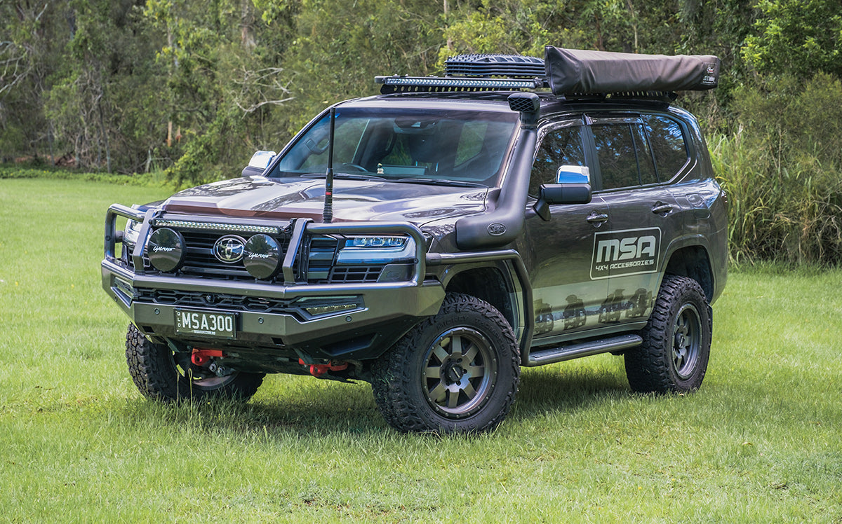 MSA 4x4 Power Fold™ Towing Mirrors - suitable for Landcruiser 300 Series 07/2021-01/2025 (Black, Electric, Heated, Indicators, BSM, Power Fold, Memory*, Camera Provision, Puddle Light) - TM2254