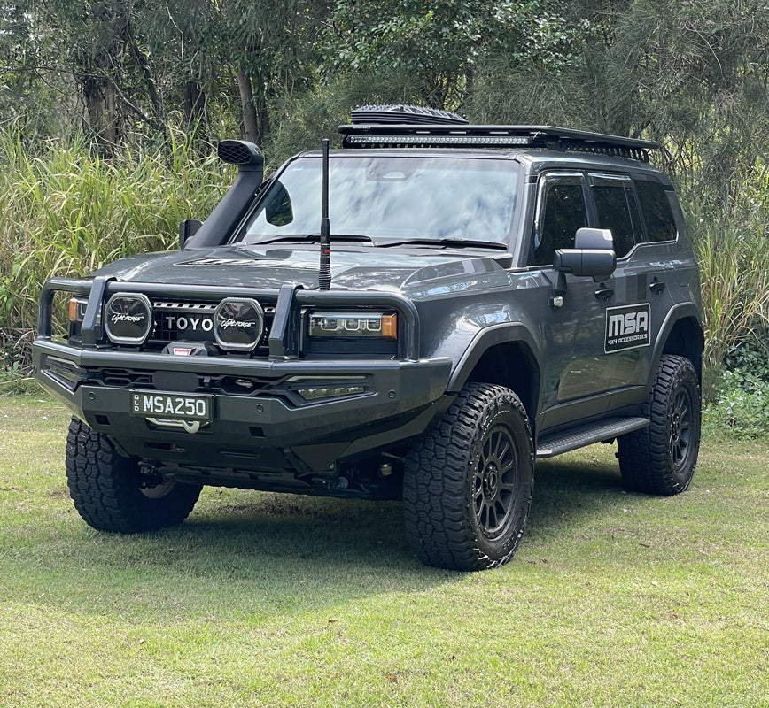 MSA 4x4 POWER FOLD™ Towing Mirrors - Suitable for Prado 250 Series 08/2024 - Current (Chrome, Electric, Heated, Indicators, BSM, Power Fold, Camera Provision, Puddle Light, Memory, Exit Assist) - TM2453