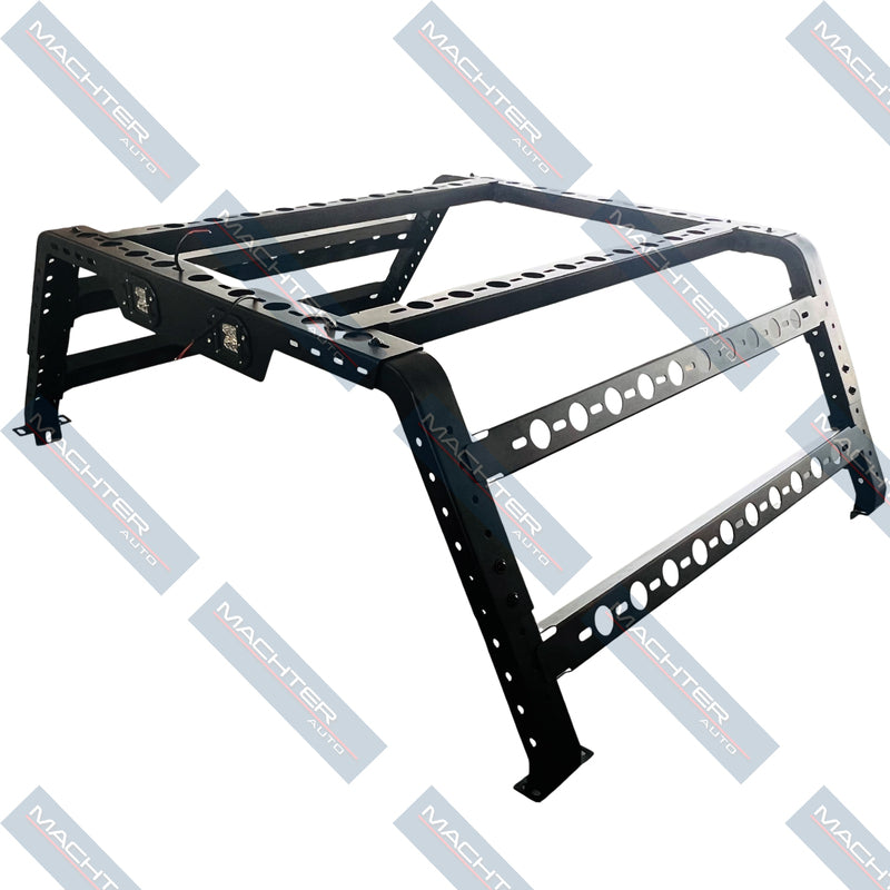 Black Powdercoated Steel Universal Ute Tub Rack Roof Rack Suitable For Dmax Hilux With LED
