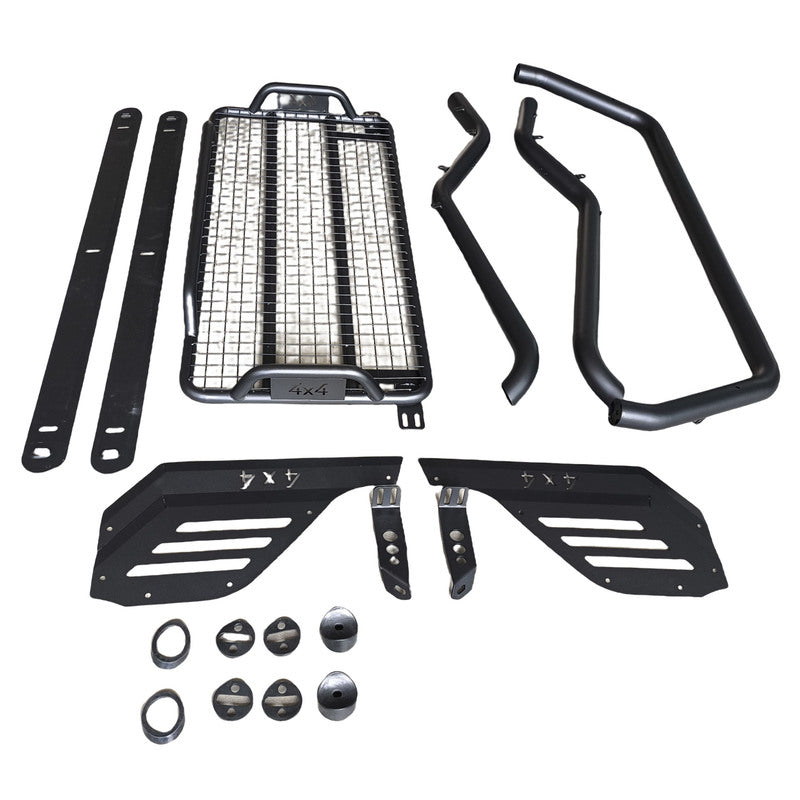 Black Sports Bar Roll Bar With Roof Top Basket Suitable For Navara NP300 For Toyota Hilux Vigo 2005-2015