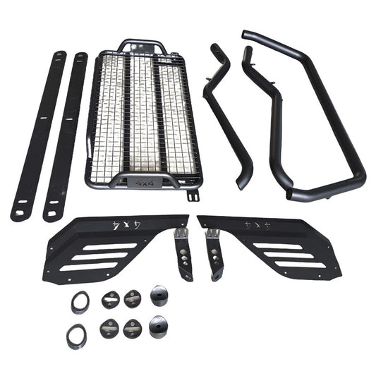 Black Sports Bar Roll Bar With Roof Top Basket Suitable For Navara NP300 For Toyota Hilux Vigo 2005-2015