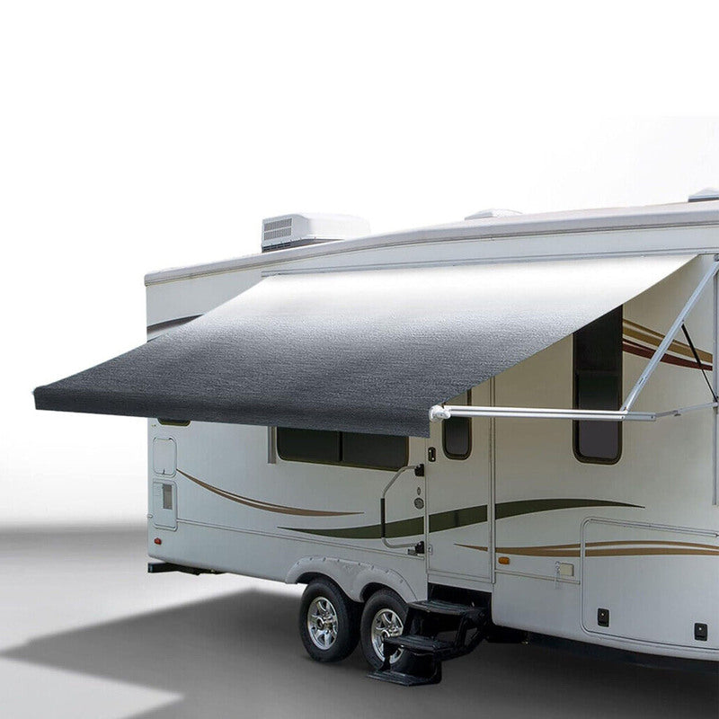 16 Ft Awning Vinyl Replacement Fabric Gray Fade Caravan Roll Out Awning