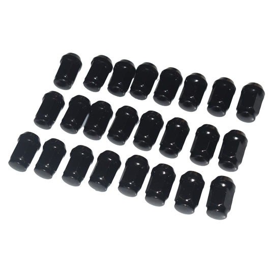 24Pcs Black Wheel Nuts 12x1.5 Suitable For Toyota Hilux Landcruiser Holden Colorado D-MAX Rod