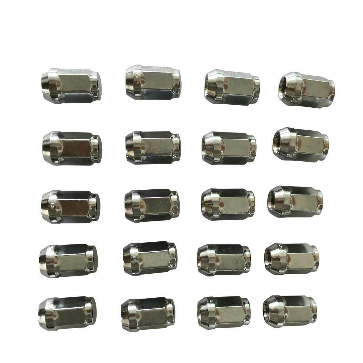20 pcs Tapered Chrome Alloy Wheels Rim Nuts 12 x 1.5 Suitable For Mazda BT50 BT-50