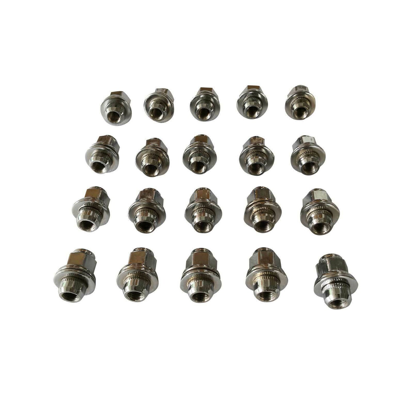 24pc Chrome Wheel Nuts Suitable For Toyota Hilux KUN26R 12mmx1.5 Alloy Wheels With Washer