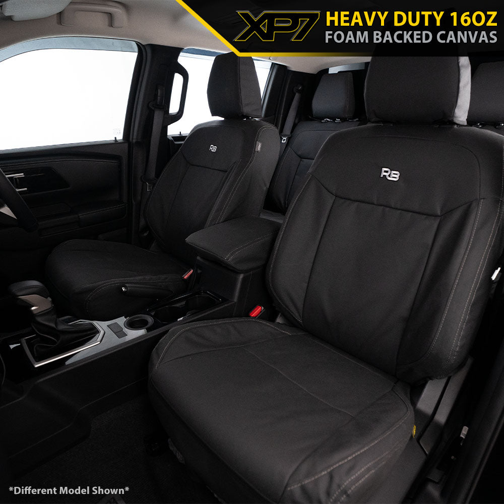 Razorback 4x4 - Nissan Navara D27 - XP7 Heavy-Duty Canvas Front Row Seat Covers (Made to Order)