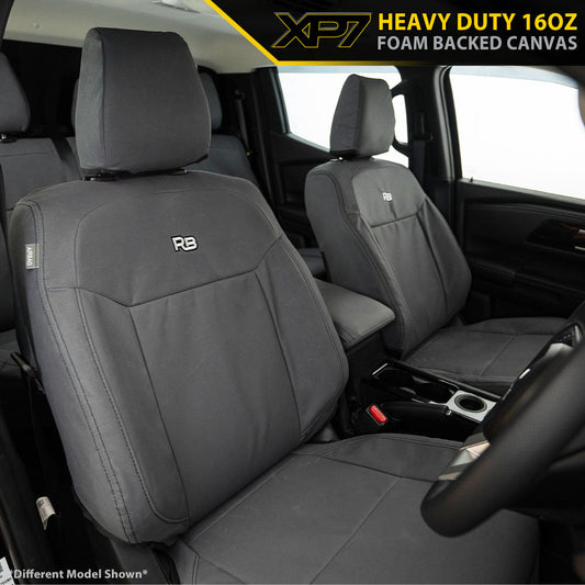 Razorback 4x4 - Isuzu D-MAX RT - Dual Cab - XP7 Heavy-Duty Canvas 2x Front Seat Covers (Available)