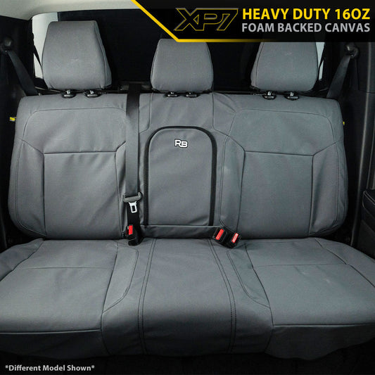 Razorback 4x4 - Ford Next-Gen Ranger T6.2 - Wildtrak, Wildtrak X, Platinum & Stormtrak - XP7 Heavy-Duty Canvas Rear Row Seat Covers (Made to Order)