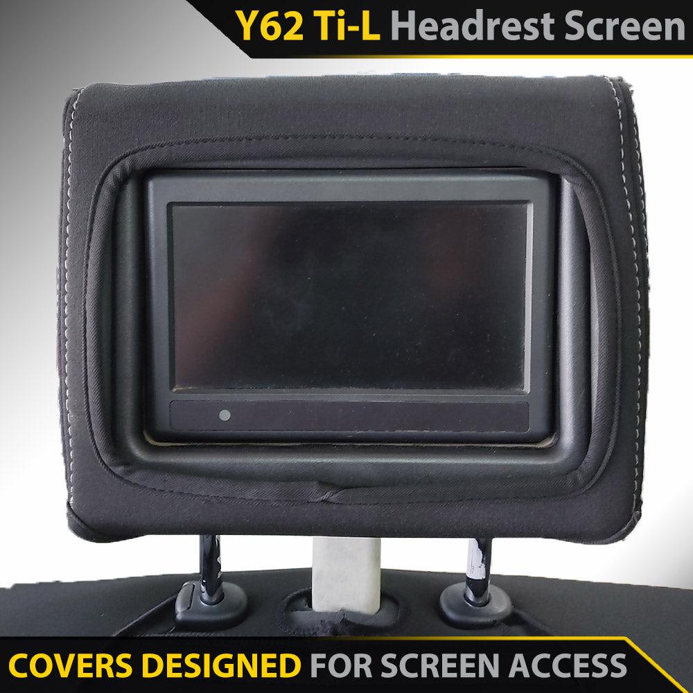 Razorback 4x4 - Nissan Patrol Y62 - Ti-L - With Headrest Screen - GP4 Neoprene 2x Front Row Seat Covers (Made to Order)