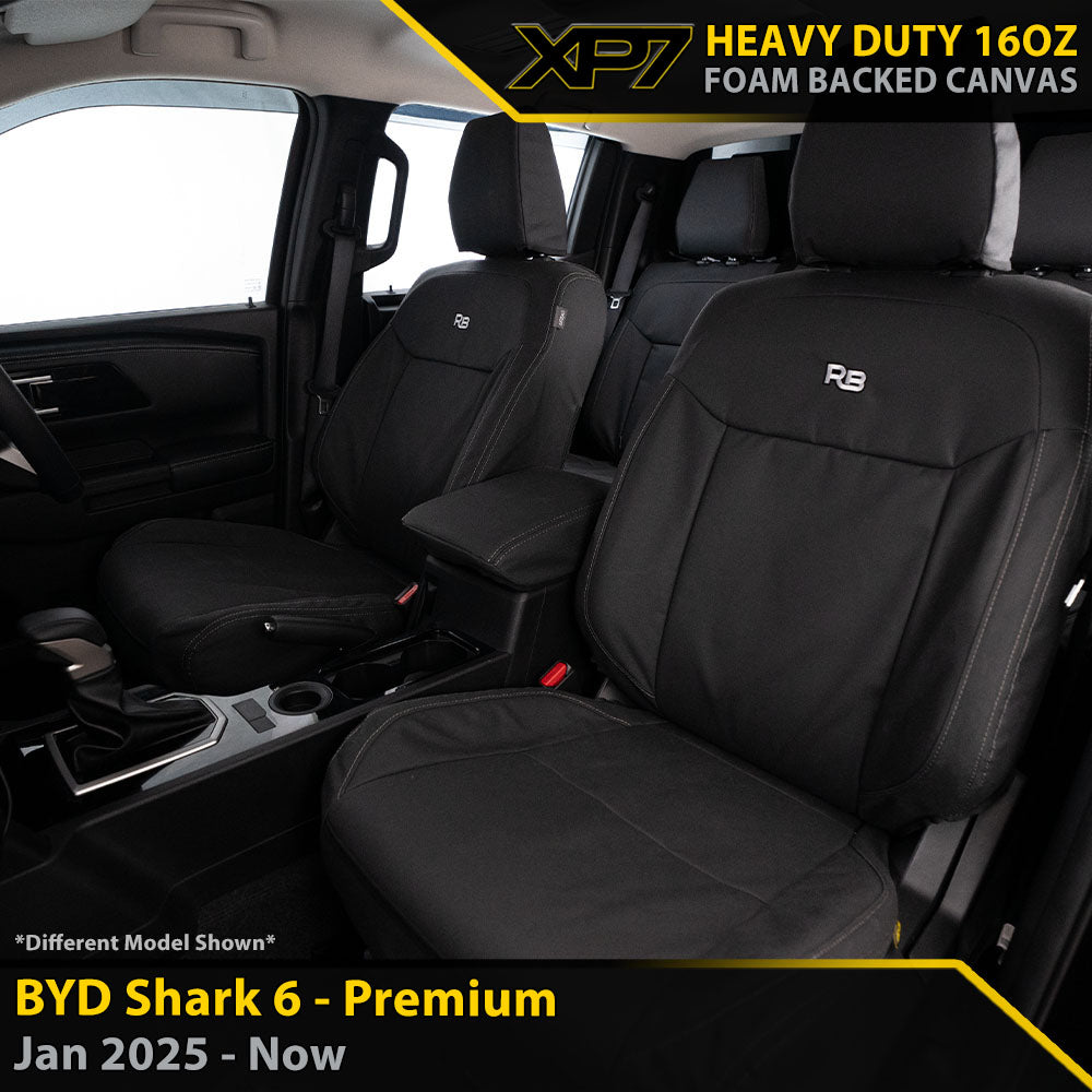 Razorback 4x4 - BYD Shark 6 - XP7 Heavy-Duty Canvas 2x Front Seat Covers (Made to Order)