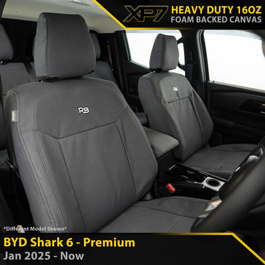 Razorback 4x4 - BYD Shark 6 - XP7 Heavy-Duty Canvas 2x Front Seat Covers (Made to Order)