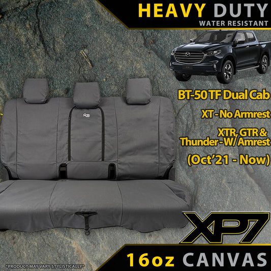 Razorback 4x4 XP7 Heavy Duty Canvas Rear Seat Covers Suitable for a Mazda BT-50 TF
