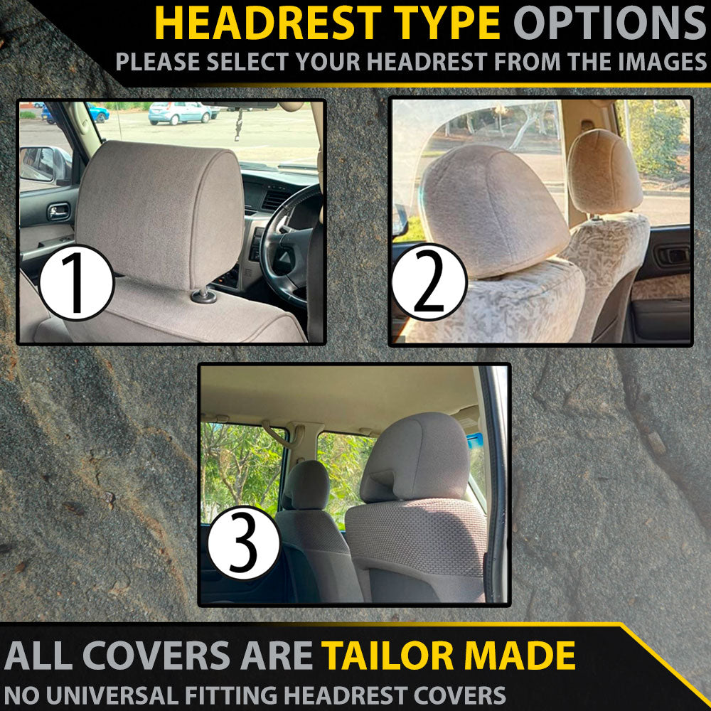 Nissan Patrol GU Wagon Series 1-3 ST, ST-L, ST Plus & Ti XP7 Heavy Duty Canvas 2x Front Seat Covers (In Stock)