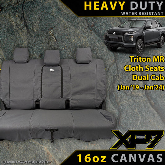 Razorback 4x4 XP7 Heavy Duty Canvas Rear Seat Covers Suitable for a Mitsubishi Triton MR