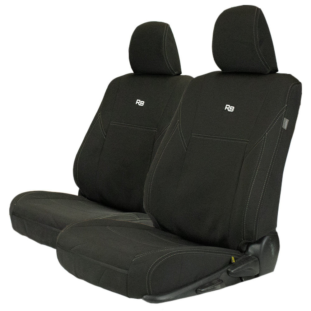 Razorback 4x4 Neoprene Front Seat Covers For a Toyota HiLux 8th Gen (Cloth Seats Only)