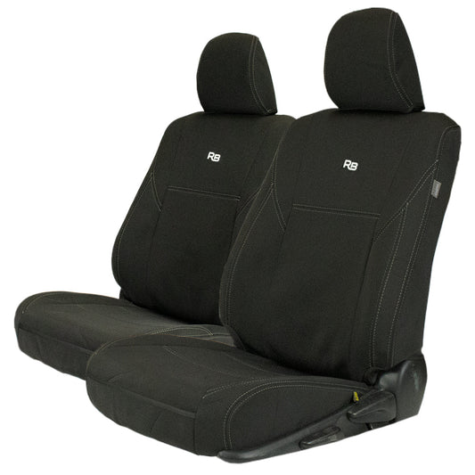 Razorback 4x4 Neoprene Front Seat Covers For a Toyota HiLux 8th Gen (Cloth Seats Only)
