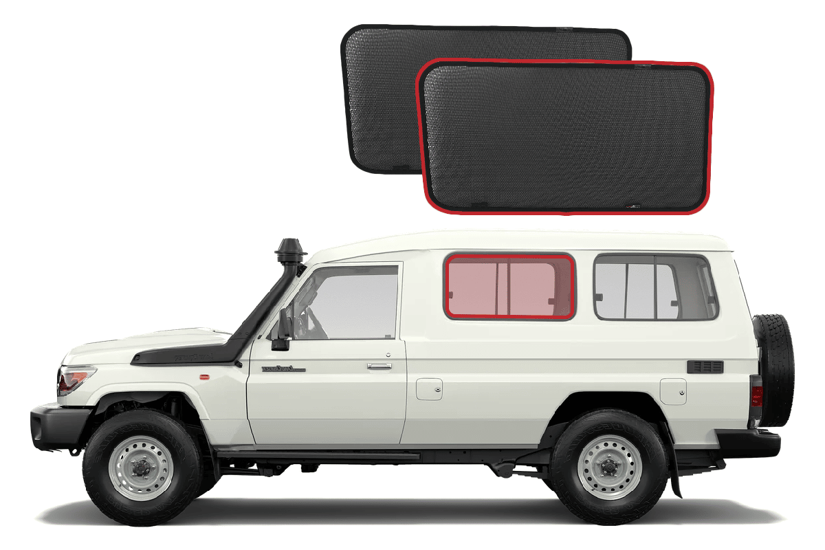 Snap Shades Suitable for Toyota LandCruiser Troop Carrier (78 Series; 1984-Present)