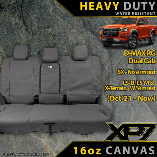 Razorback 4x4 XP7 Heavy Duty Canvas Rear Seat Covers Suitable for a Isuzu D-MAX RG