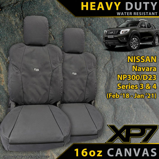 Nissan Navara NP300 Series 3 & 4 Heavy Duty XP7 Canvas 2x Front Seat Covers (Available)